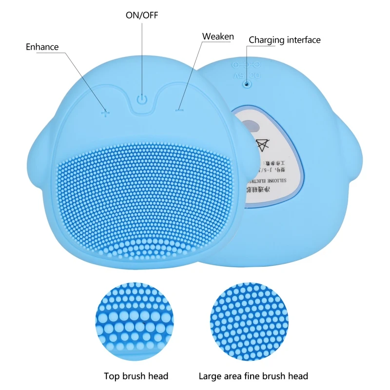 Очищающая Мини электрическая Массажная щетка для лица, стиральная машина, Водонепроницаемые силиконовые очищающие инструменты