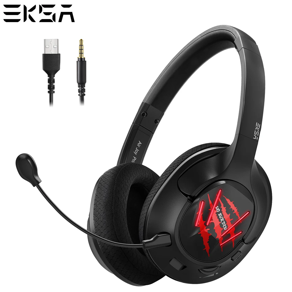 EKSA E3 Pro Игровые наушники с 7 1 объемным/стерео 2 в игровая гарнитура со съемным