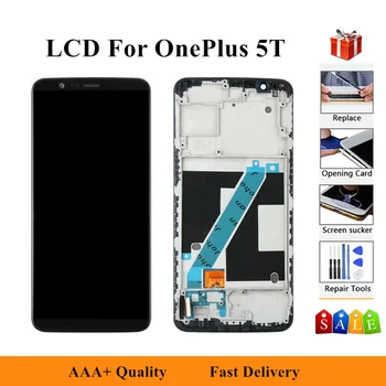 

AAA LCD For Oneplus 5T A5010 LCD Display Touch Screen Digitizer Glass Assembly With Frame For One Plus 5T Display