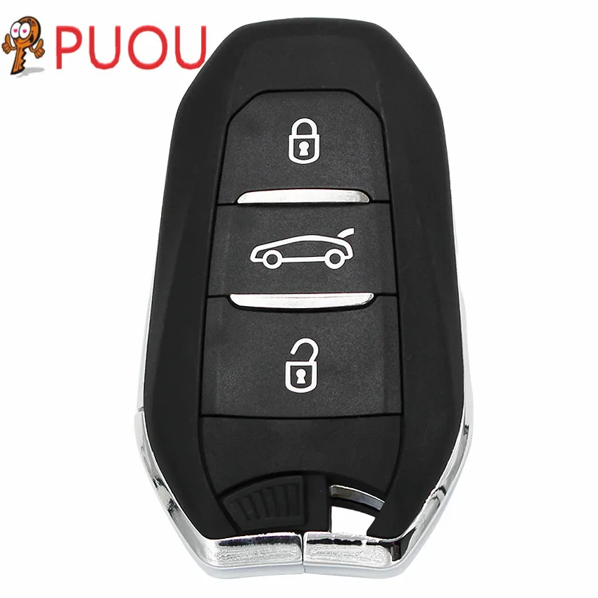 3 автомобильный ключ с кнопкой 433 МГц 7945 чип для peugeot 508 для Citroen C4 с аварийным ключом HU83