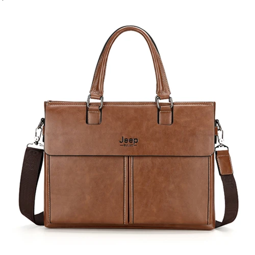 Khaki Мужская сумка, портфель, модная, большая, деловая, кожаная, ручная сумка для ноутбука, сумки для мужчин, новинка, сумка для путешествий, А4 файлы, Bolso Hombre Sac Homme - Цвет: Khaki