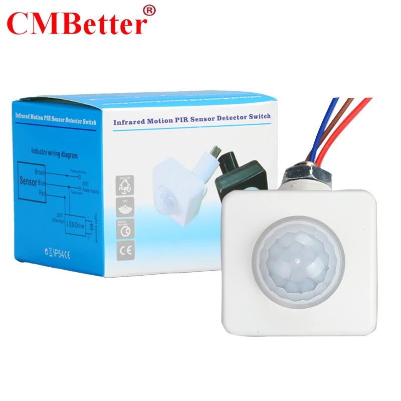 PIR Human Body Sensor Switch Intelligent Photographic Adjustable Corridor LED Lights Energy-saving Lamps Delay Infrared | Обустройство