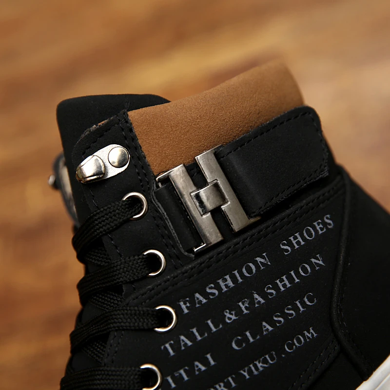 Autumn Winter Men Boots Big Size 38-47 Fashion Fur Lace-up Warm Leather Boots For Men High Top Snow Casual Shoes outdoor boots,men leather boots