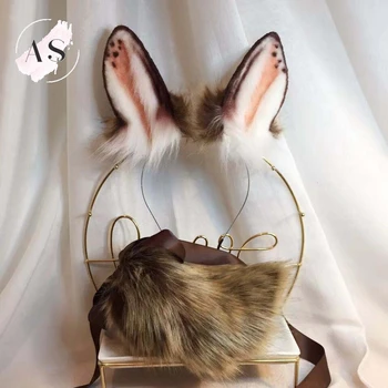 

New Animal Chocolate Rabbit Original Beast Ear KC Beast Tail Wolf Ear Cat Ear Fox Ear Hairband Custom Cosplay