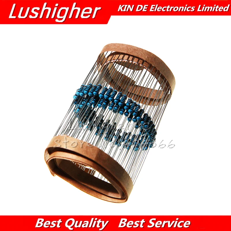 100pcs 1/4W Metal Film Resistor 1R ~ 1M 100R 220R 330R 1K 1.5K 2.2K 3.3K 4.7K 10K 22K 47K 68K 100K 100 220 330 1K5 2K2 4K7 Ohm