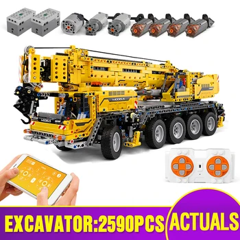 

20004 APP Control Technic Car Compatible With 42009 Mobile Crane MK II Set Kid Christmas Toys Gifts Building Blocks Bricks Kits