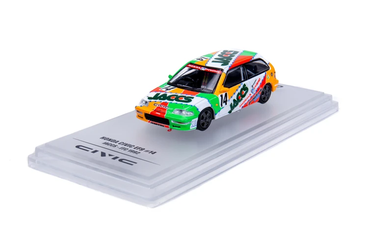 INNO64 1: 64 Honda Civic EF9 GR.#14 JACCS JTC 1992 гоночный литьем под давлением модель автомобиля