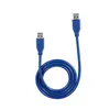 Portable 3FT/1M Super Speed USB 3.0 Type a Male to Type a Male M/M M2M Blue Solid Extension Cable Cord Wire Computer Accessories