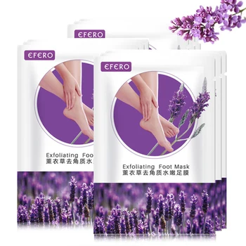 

2 Pcs Lavender Moisturizing Exfoliating Foot Mask Dead Skin Removal Pedicure Socks for Pedicure Peeling Foot Peel Mask
