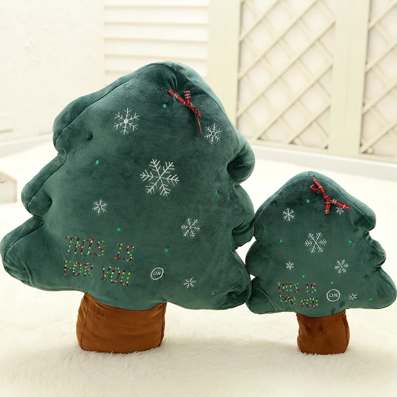 Рождественская елка с светильник blink ins, модная забавная Подушка kawaii, плюшевая подушка для крещения, подарки для девочек - Color: 28X35cm no light