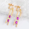 Game Fate Grand Order Gilgamesh Earrings Cosplay FGO Purple Clip Earring Men Women Ear Clip Costume Accessories 4