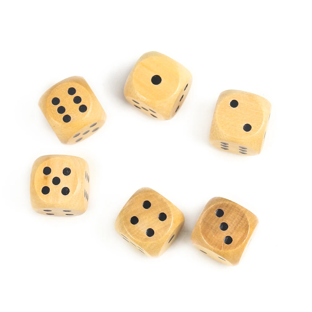 Game Dice Dice Set Acrylic Dice 5PCS 20mm Wooden Dice Point D6 Cubes Round Corner 6 Sided Bar Pub Club Party Kid Toys Board Games Dice For Adults
