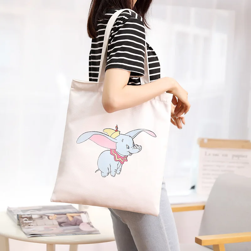Disney Dumbo сумка женская новая простая текстильная сумка на плечо женская сумка повседневная хозяйственная сумка