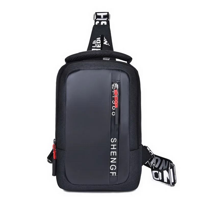 

LOOZYKIT Multifunction Crossbody Bags Men USB Charging Chest Pack Short Trip Messengers Chest Bag Water Repellent Shoulder Bag