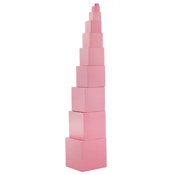 

Montessori Educational Wooden Pink Tower cards Sensory in math Toys for Kids Early Childhood Family Set Toddler Learning K2646F