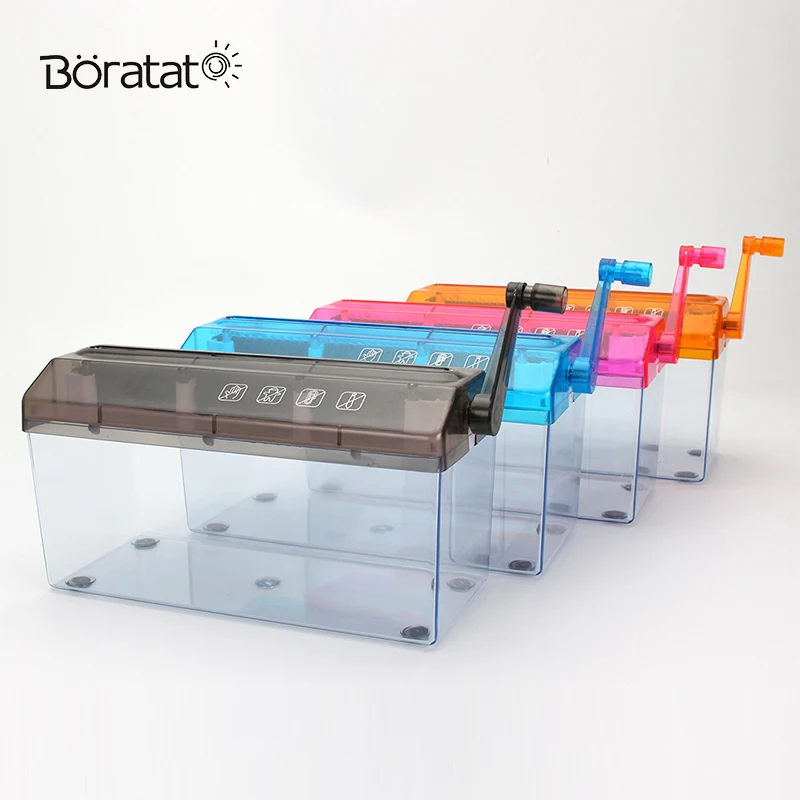 Mini Shredder Small Desktop Hand-cranked A4 Paper Shredder Office Household Manual Crusher Documents Handmade Cutting Machine afbeelding