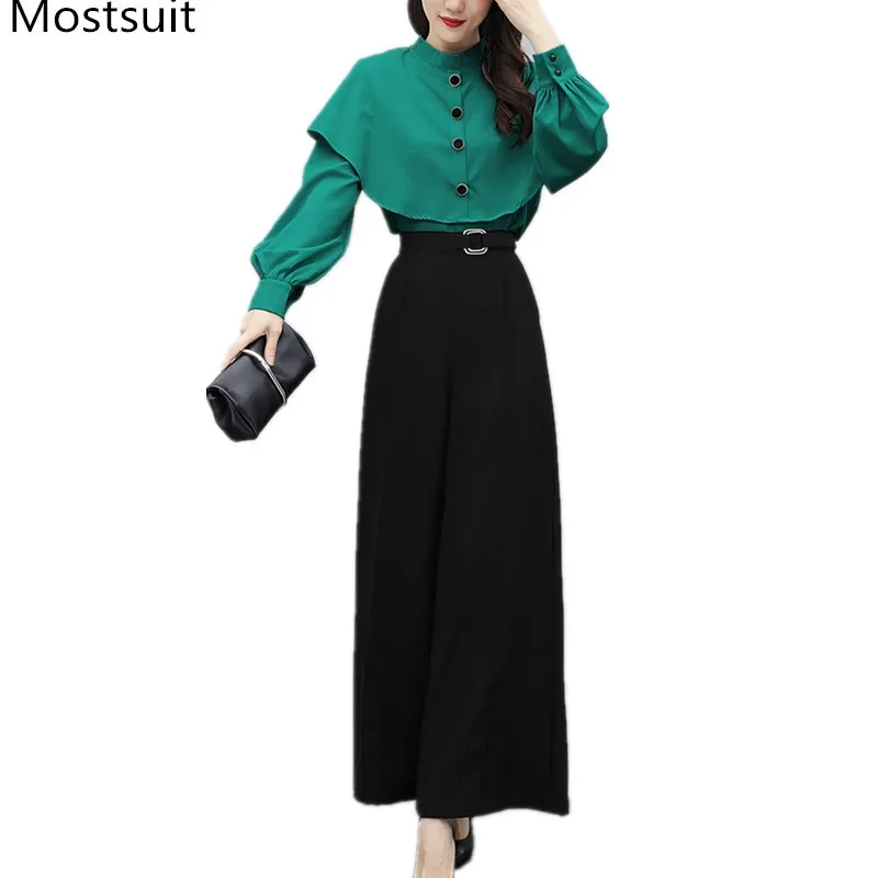 Offce Женская комплект из двух предметов для женщин Двойные штаны с фальш-вставкой