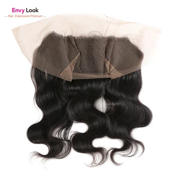 

Envy look 13*4 body wave lace frontal closure natural color Brazilian Hair 100% Human Non-remy Hair For black woman salon
