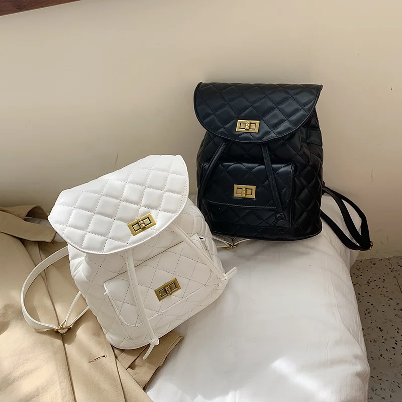 DORANMI Diamond Lattice Leather Mini Backpack Women's Backpacks Luxury Brand Designer Schoolbag Female Book Mochila BG149