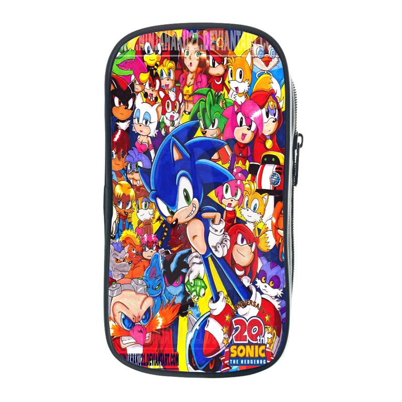 

Sonic Pencil Case for Student Cute Cosmetic Bag Pen Bag Stationery Pouch Box Kids Gift Office Supplies