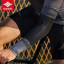 New Santic Cycling Arm Warmers Breathable UV Sun Protection Arm Sleeve Fitness for Basketball Running Cuff Cover Protective