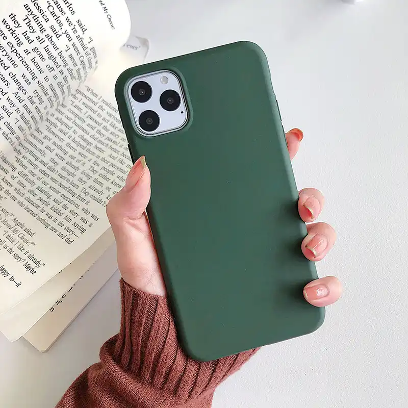 Matte Army green phone case for iPhone 11 case iPhone 11 Pro Max back