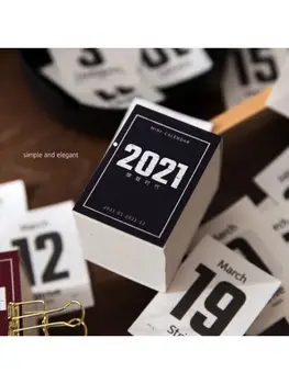 

2020 New 2021 Modern Times Mini Calendar Scrapbook Decor Stickers Home Office Supplies