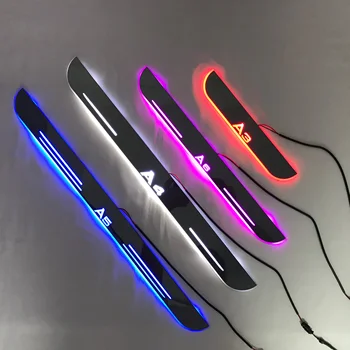 

LYQ led moving door scuff for Audi a3 a4 a5 a6 ynamic door sill plate welcome lamp lining overlay Flow/fixed light