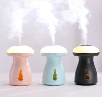 

240ML Ultrasonic Essential Aroma Oil Diffuser USB Air Humidifier Creative Mushroom Night Light Desktop Mini Humidicador For Home