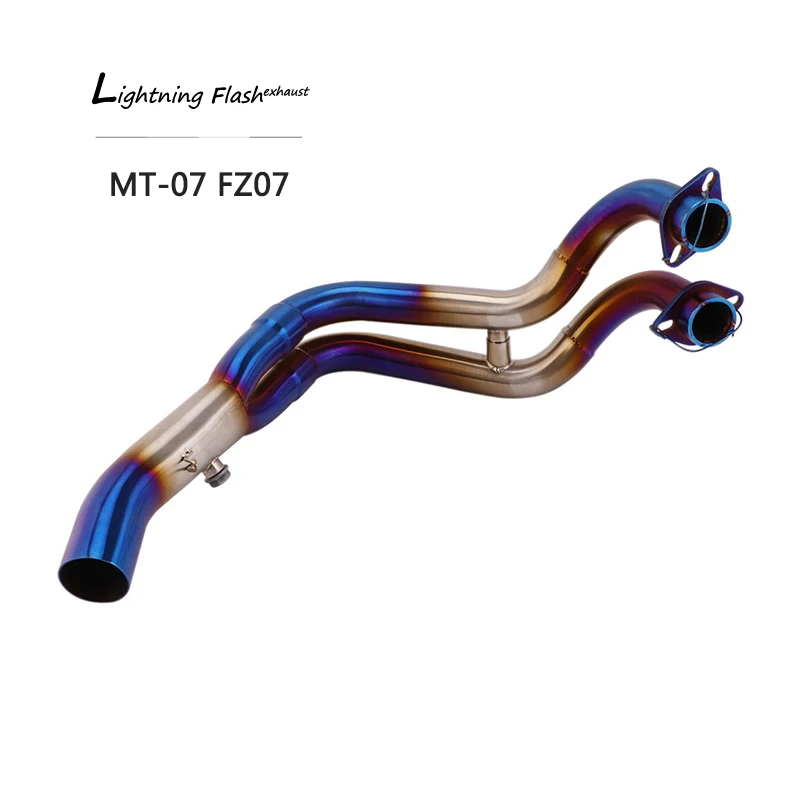51 мм выхлопная система для Yamaha MT-07 MT-09 FZ07 FZ09 мотоциклетный коллектор Mid Link Pipe slip on нержавеющая сталь удалить катализатор