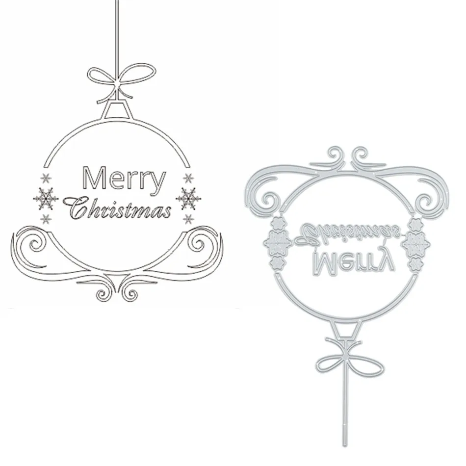 DiyArts Merry Christmas Dies Bell металлические Вырубные штампы трафарет для фона для DIY скрапбукинга бумага/фото карты тиснение штампы