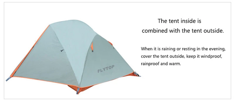 FLYTOP Ultralight Camping Tent Double Layer 2 Person Aluminum Pole Hiking Tent (9)