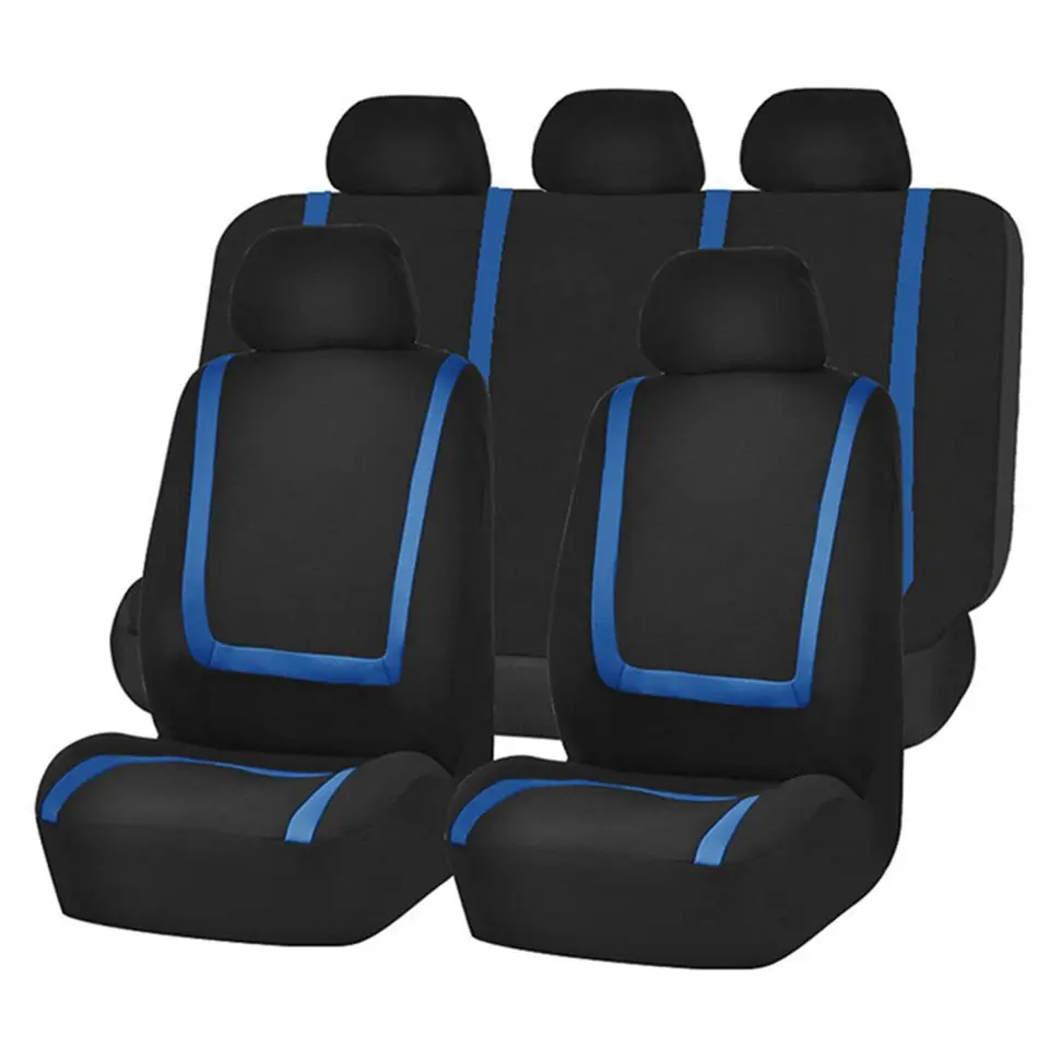 Универсальный чехол для автомобильных сидений, Полиэстеровые антипятнистые тканевые автомобильные Чехлы, чехлы для сидений, Защитные чехлы для сидений автомобиля, аксессуары для интерьера