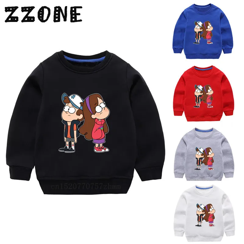 Children's Hoodies Kids Funny Gravity Falls Mabel Dipper Cartoon Sweatshirts Baby Cotton Pullover Tops Girl Boy Clothes,KYT2415