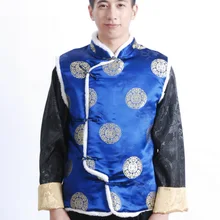 Мужской китайский костюм плюс хлопок китайский костюм мужской жилет M0033