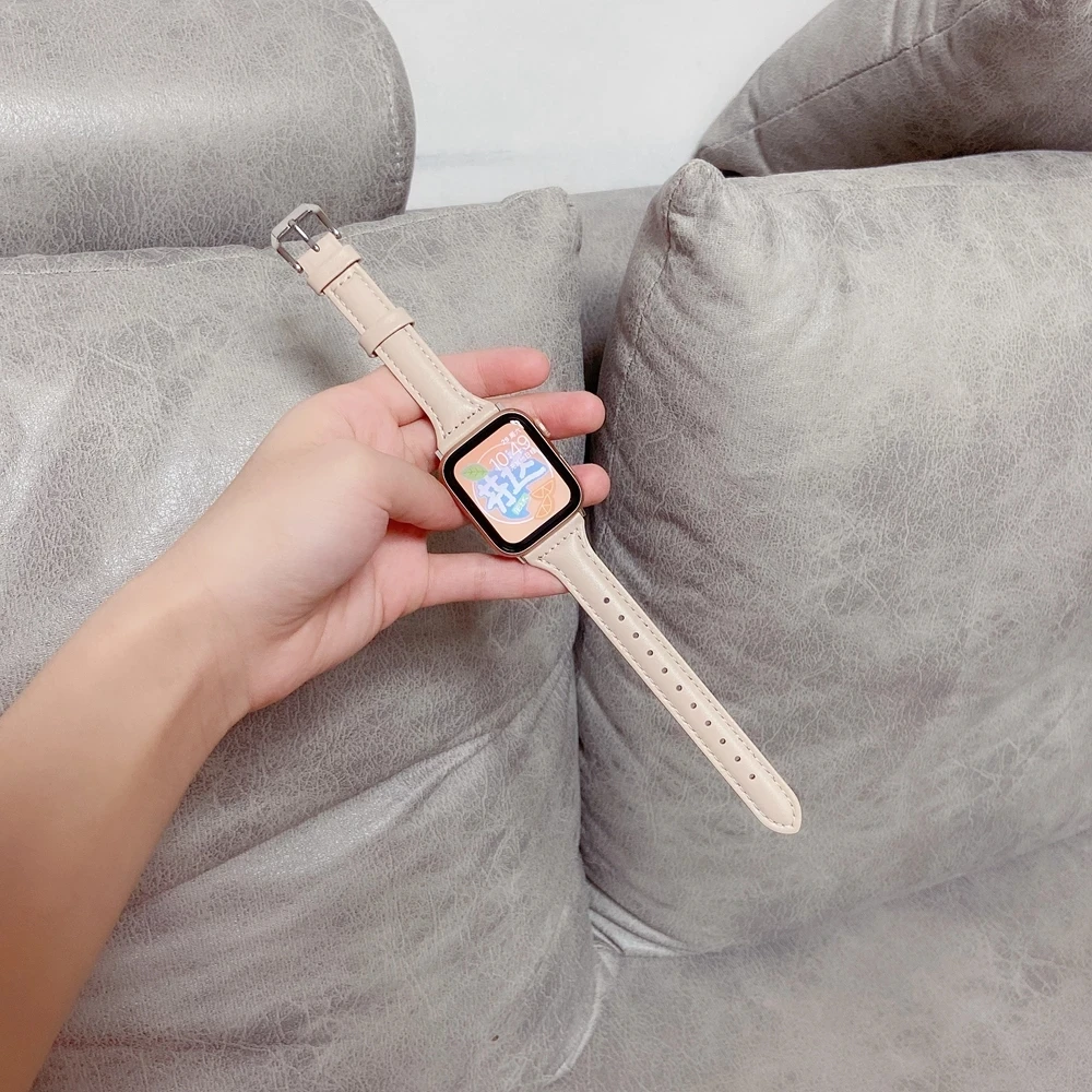 Кожаная Петля для ремешка Apple Watch 42 мм 38 40 44 спортивный ремешок iWatch series 1 2 3 4 5 6 se |