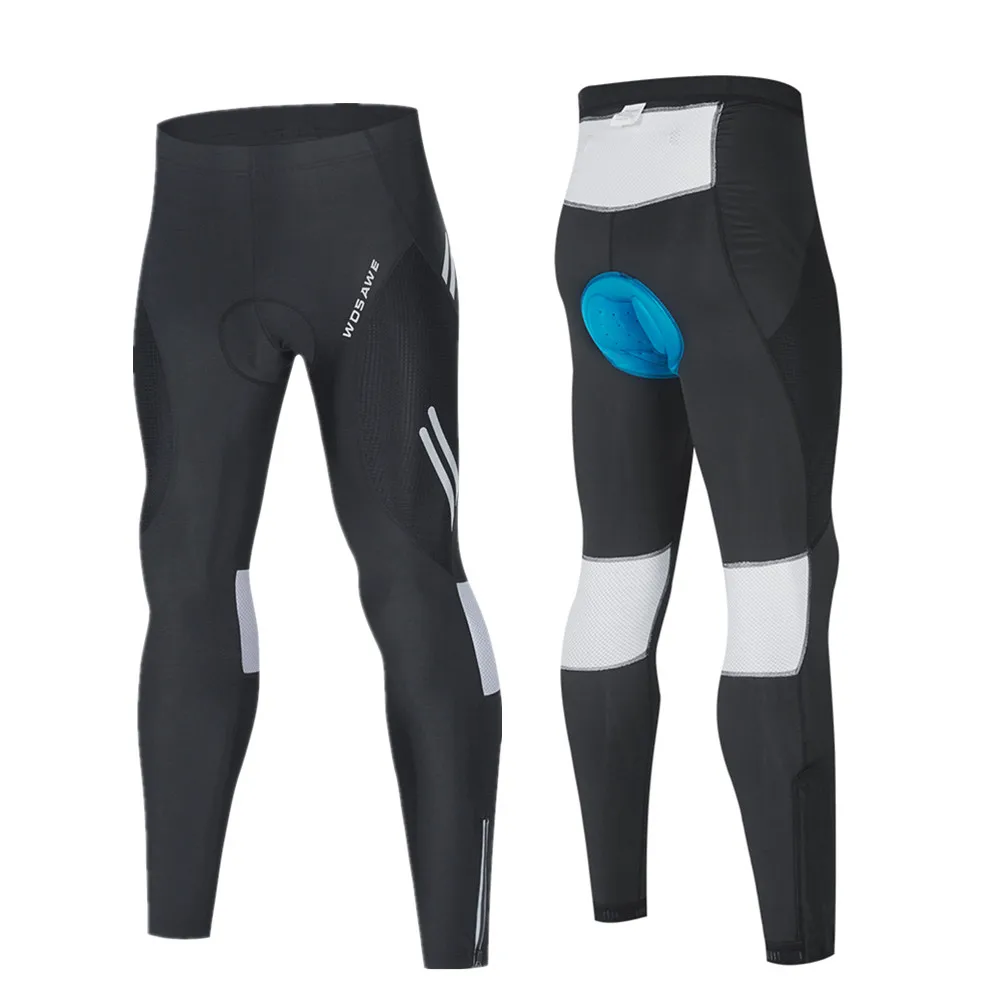 Men's Reflective Bicycle Pants Gel Padded Cycling Compression Tights  Leggings Outdoor Riding Bike Pants