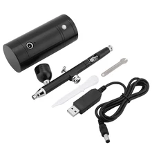 ANENG 0,3 мм черный Мини Воздушный компрессор аэрография набор 7CC емкость Набор для DIY рисунок на стену художника