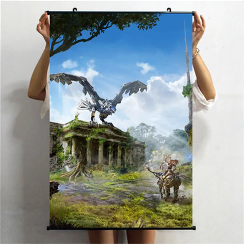 

Horizon: Zero Dawn Game Poster Hang Picture Children Bedroom Wall Scroll Painting Action Figure Model X2309