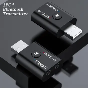 

Bluetooth 5.0 USB Transmitter Receiver Power Supply Car 2 In 1 PC Audio Adapter Home