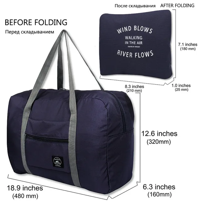 2021 New Nylon Foldable Travel Bags Unisex Large Capacity Bag Luggage Women WaterProof Handbags Men Travel Bags Free Shipping 6