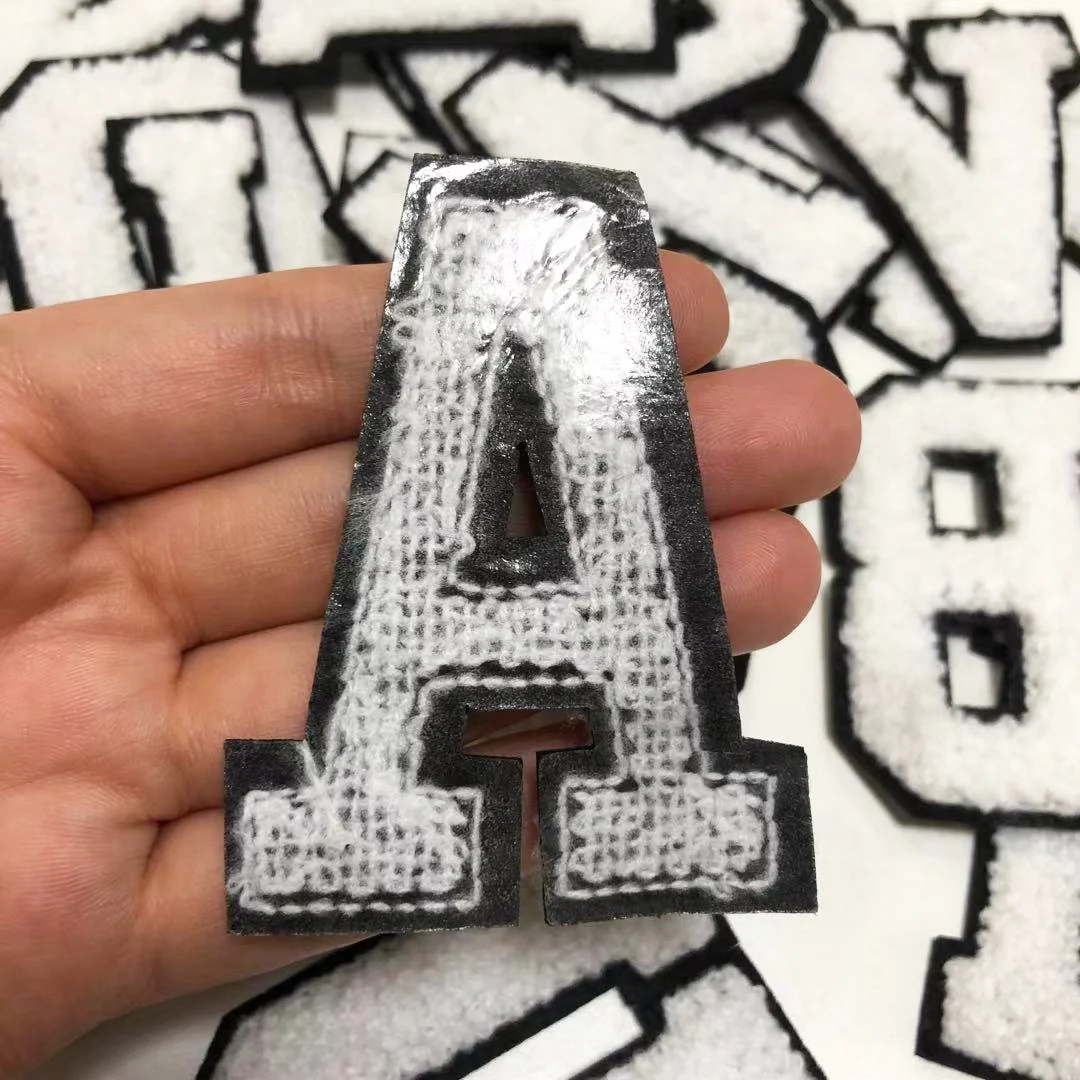 Red Letters Chenille Embroidered Iron on Patch Applique Diy Name