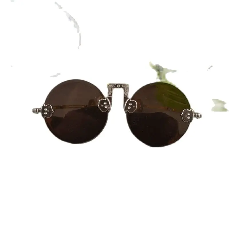 

Old Shanghai Republic Natural Crystal Glasses Pure Copper Frame Sunglasses