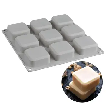 

9 Cavity Silicone Soap Mold for DIY Handmade Soap Making Square Soaps Mould Reusable Soap Making Tools Suppliers