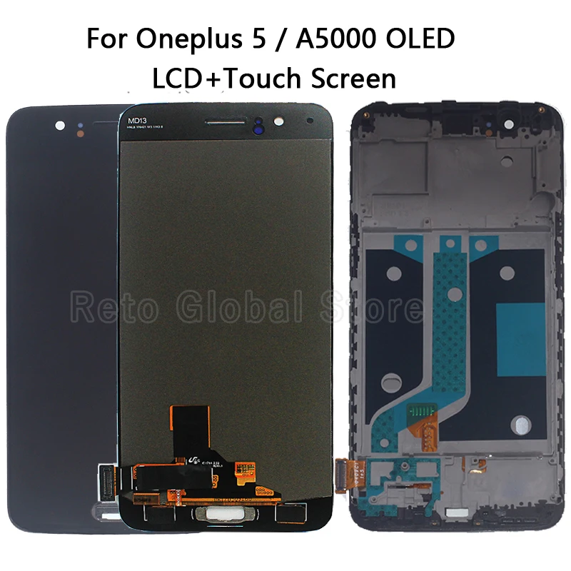 AMOLED дисплей для Oneplus 5 A5000 ЖК-дисплей кодирующий преобразователь сенсорного