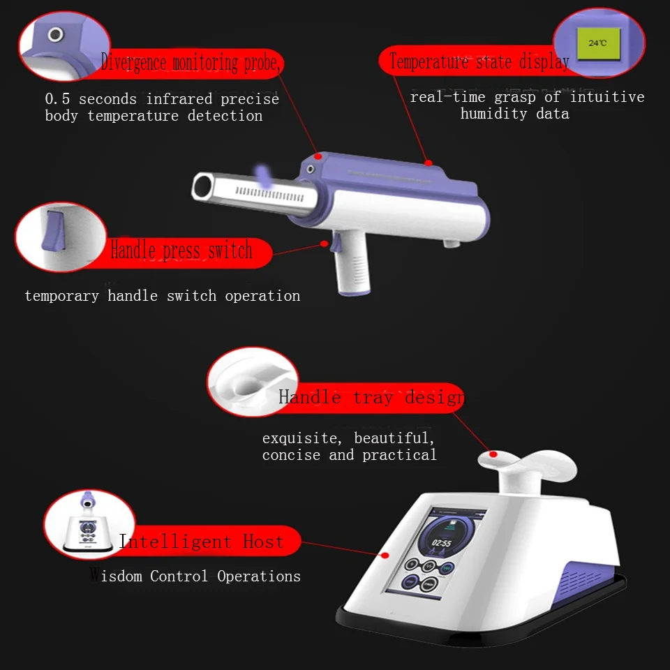 Термотерапевтический пистолет для клеток, прибор для теплопроводности, субздоровый инструмент для сохранения здоровья, Ti-H, пять элементов, энергетический инструмент