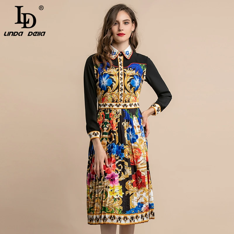 long sleeve multicolor dress