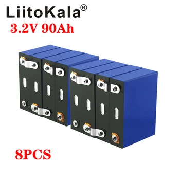 شراء8 قطعة LiitoKala 3.2V 90Ah LiFePO4 خلية المنشورية LifeCycles 3000 مرات 3C التفريغ ل 12V قافلة مركبة كهربية عربة جولف
