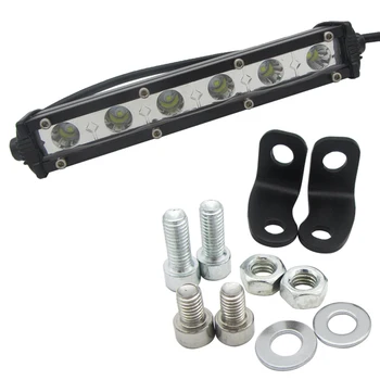 

7 Inches Single Row Metal Material Car Automotive Boats Working Bulbs Ship 18W LED Work Lights Lamps Bar