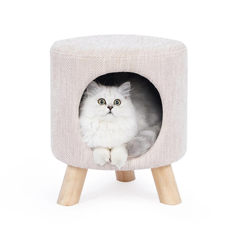 

Modern Stool Cat House Cave Four Season Soft Mat Both Seat Portable Pet Cave Casitas Para Gatos Chat Lit Pets Acessorios Cats